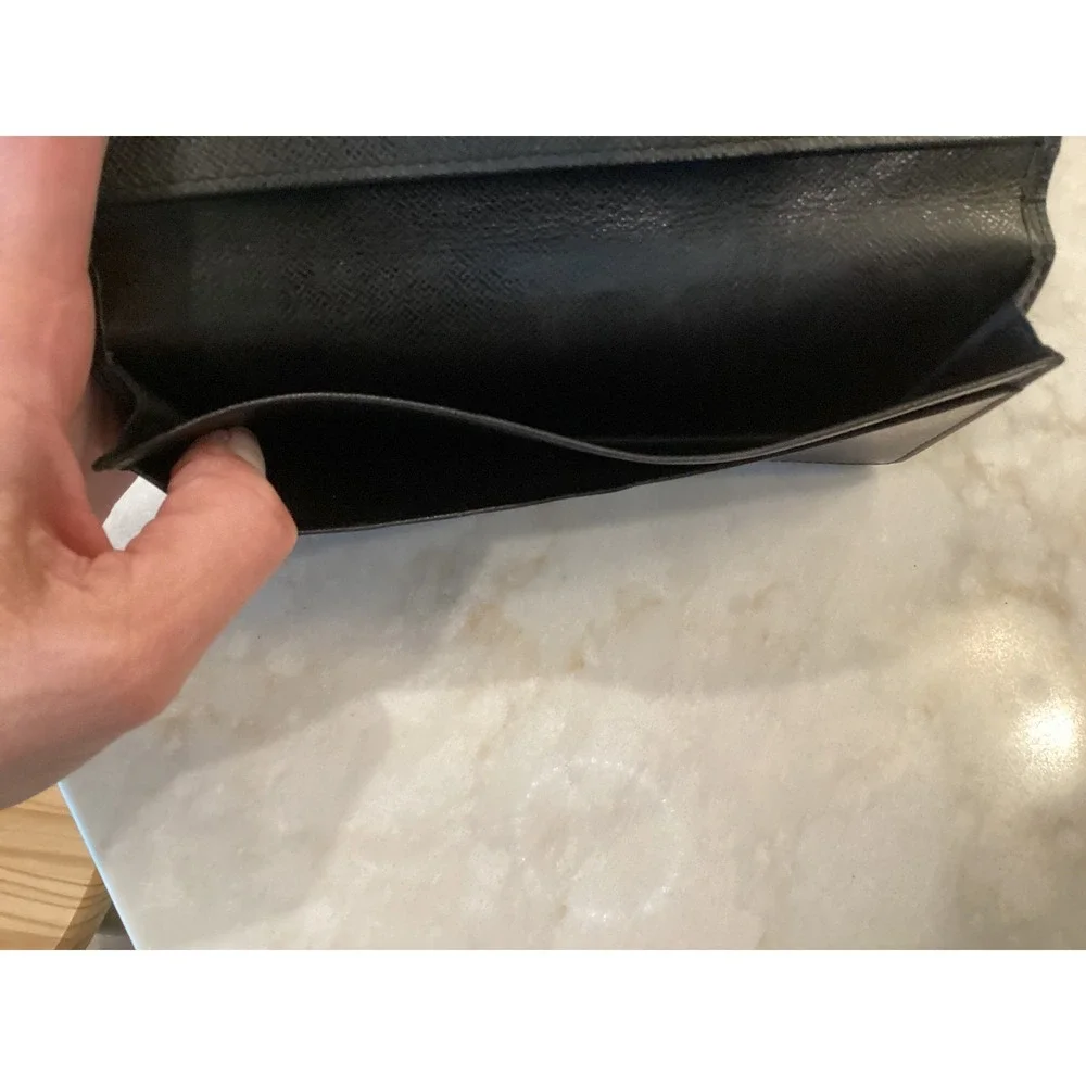 Louis Vuitton Epi Leather Long Wallet‎ Card Holder Black